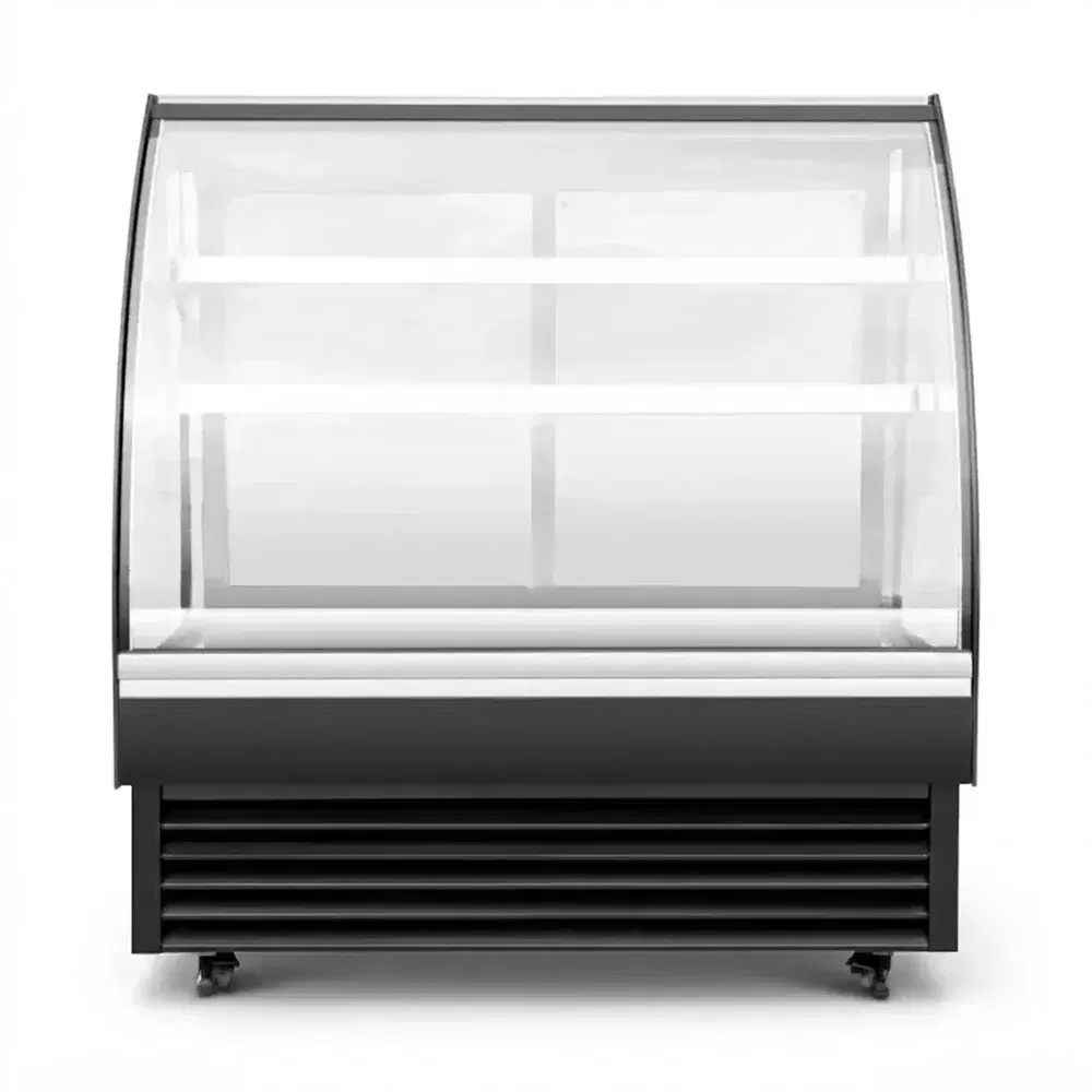 Frigomax Series 61.4" Dry and Refrigerated Bakery Display Case, Glass Door, 16.4 cu. ft., Black, 110V