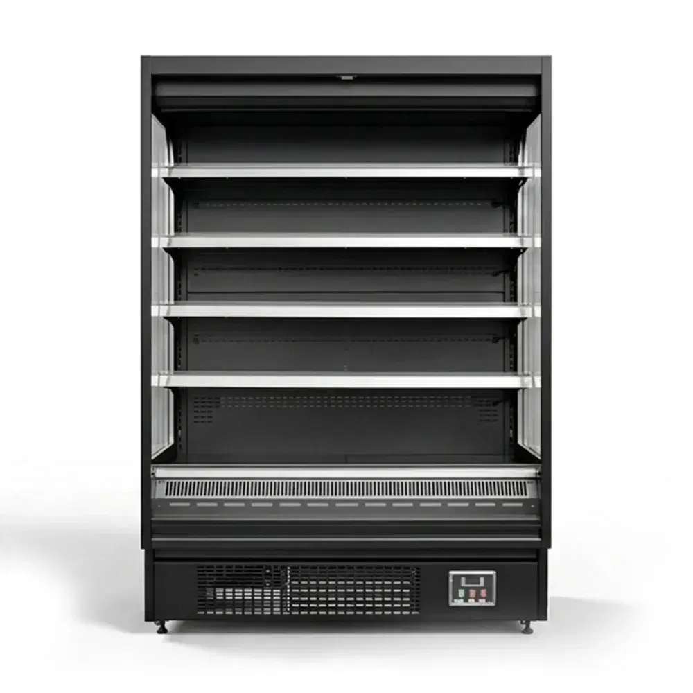 Frigomax Series 39.4" Air Curtain Merchandiser, 28 cu. ft., Black, 110V