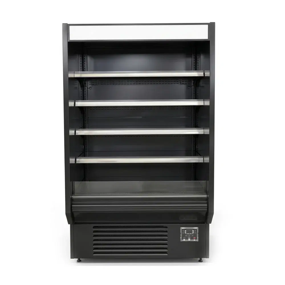Frigomax Series 51.8" Air Curtain Merchandiser, 30.5 cu. ft., Black, 110V, Canopy