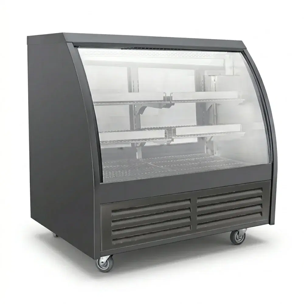 Frigomax Series 36.2" Meat & Deli Case, Glass Door, 11.6 cu. ft., Black, 110V