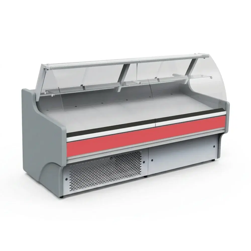 Frigomax Series 150.8" Air Curtain Merchandiser, 45.7 cu. ft., Gray, 220V