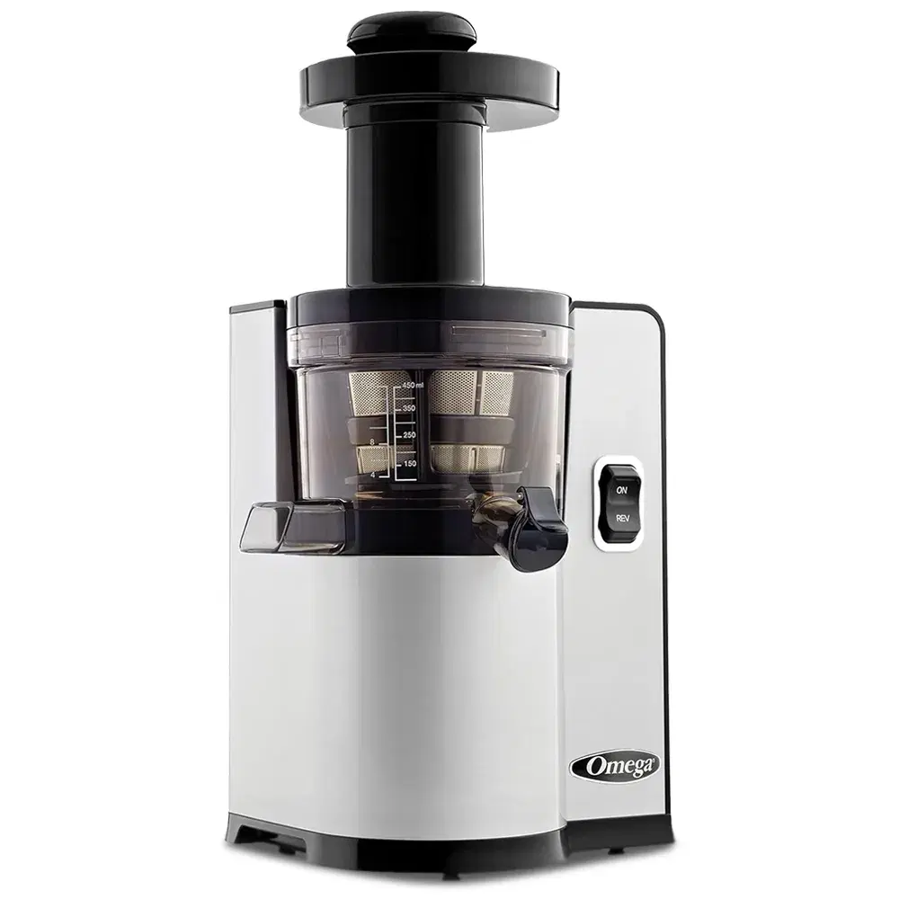 Omega VSJ843QS Cold Press Juicer, Vertical Masticating Compact, Silver, 150W