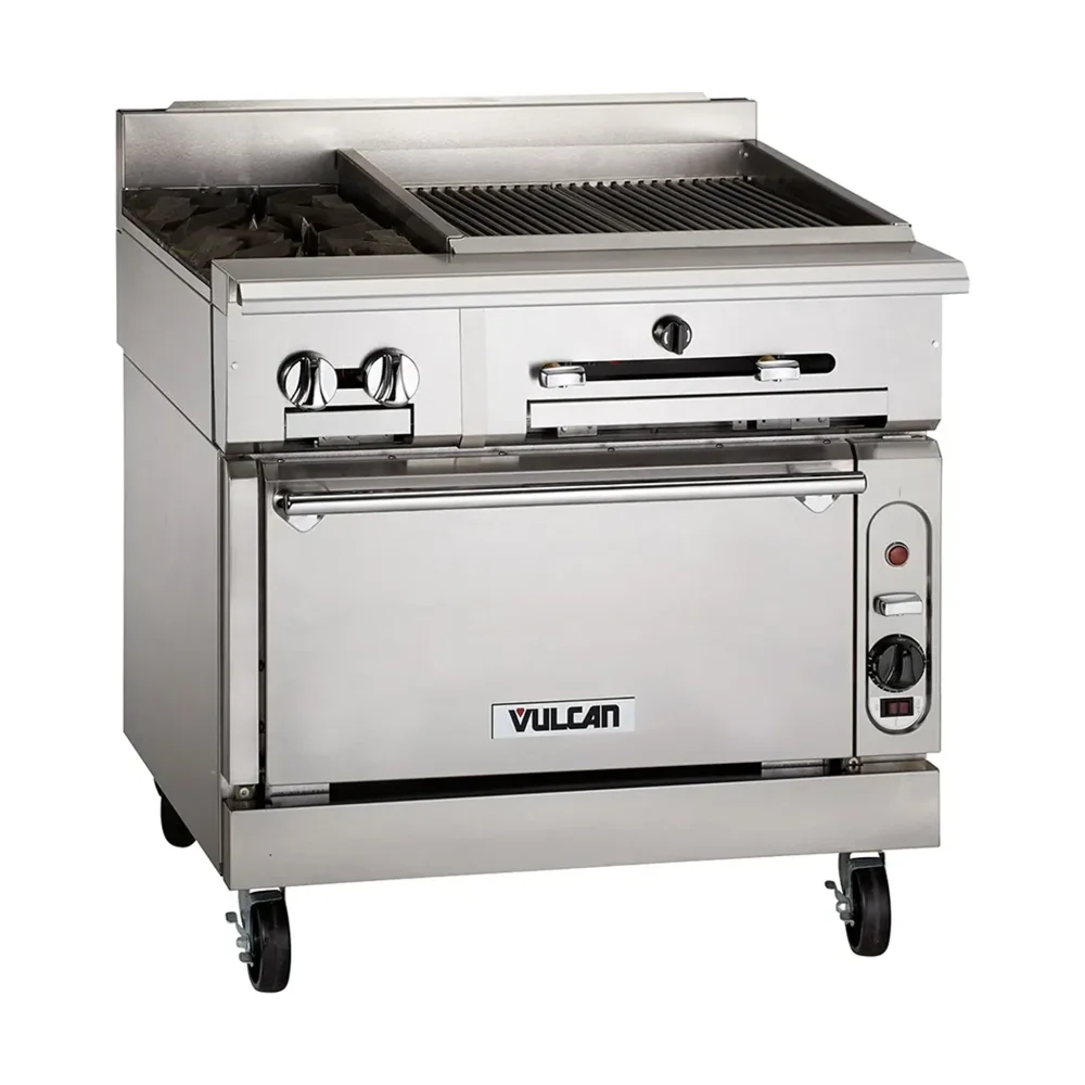 Vulcan VTC24B 24" Gas Range w/ Charbroiler & Storage Base, Liquid Propane