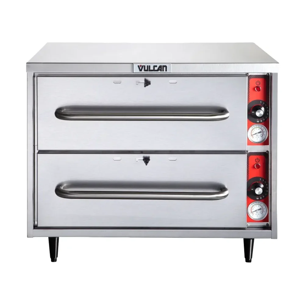 Vulcan VW2S 28" Food Warmer, 20" Compartments, 2 Drawers, Freestanding, 120V