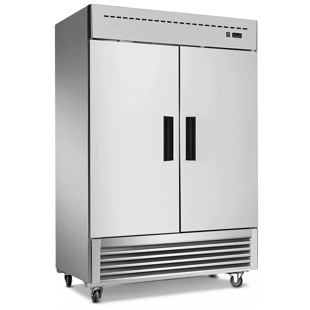 Platinum Frost Series 54" Commercial Reach In Refrigerator, 49 Cu.ft, 2 Door, 6 Shelves, Stainless Steel, 33°F to 40°F, 115v