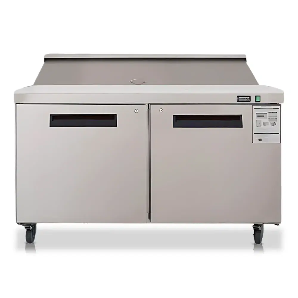 Platinum Frost Series 48" Prep Table Refrigerator, 12.9 Cu.ft, 12 Pans, Stainless Steel, 33°F to 41°F, 115v