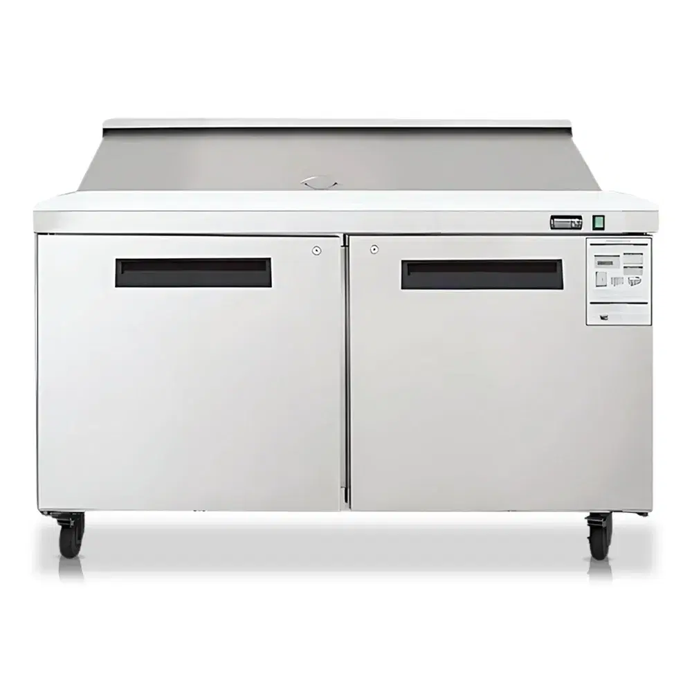 Platinum Frost Series 60" Prep Table Refrigerator, 16.4 Cu.ft, 24 Pans, Stainless Steel, 33°F to 41°F, 115v
