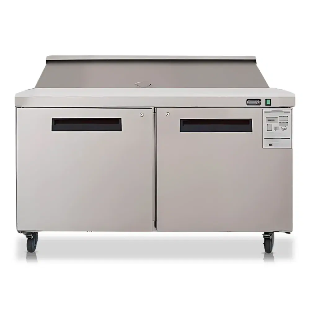 Platinum Frost Series 60" Prep Table Refrigerator, 16.4 Cu.ft, 16 Pans, Stainless Steel, 33°F to 41°F, 115v