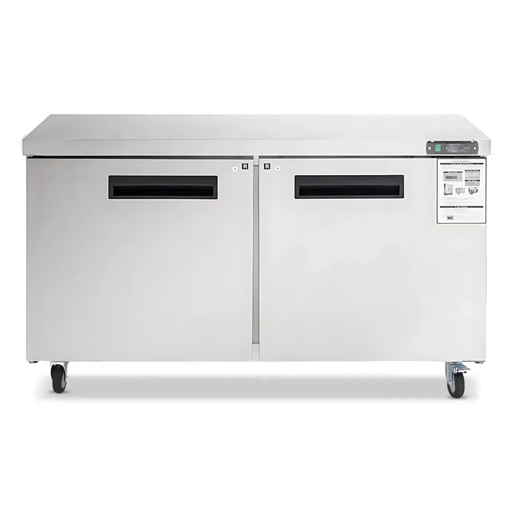 Platinum Frost Series 48" Commercial Undercounter Freezer, 12 Cu.ft, 2 Door, Stainless Steel, -8°F to 0°F, 115v