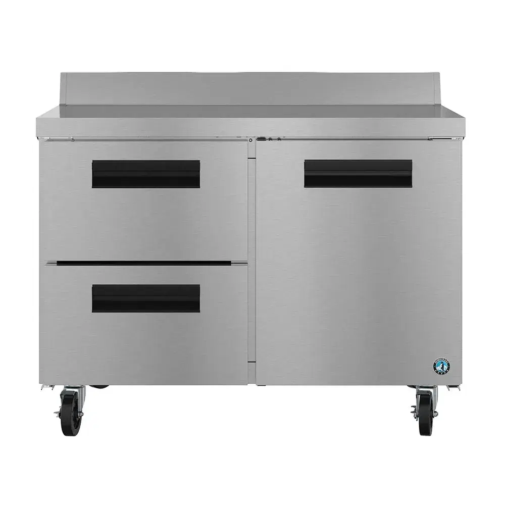 Hoshizaki WR48B-D2 48" Steelheart B Series Worktop Refrigerator with 2 Sections, 1 Door 2 Drawers, Stainless Steel, 115v