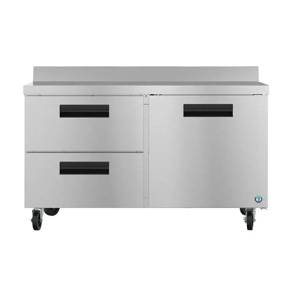 Hoshizaki WR60B-D2 60" Steelheart Series Worktop Refrigerator, 2 Section, Stainless Steel, Two Drawers / One Door Combo, 115v