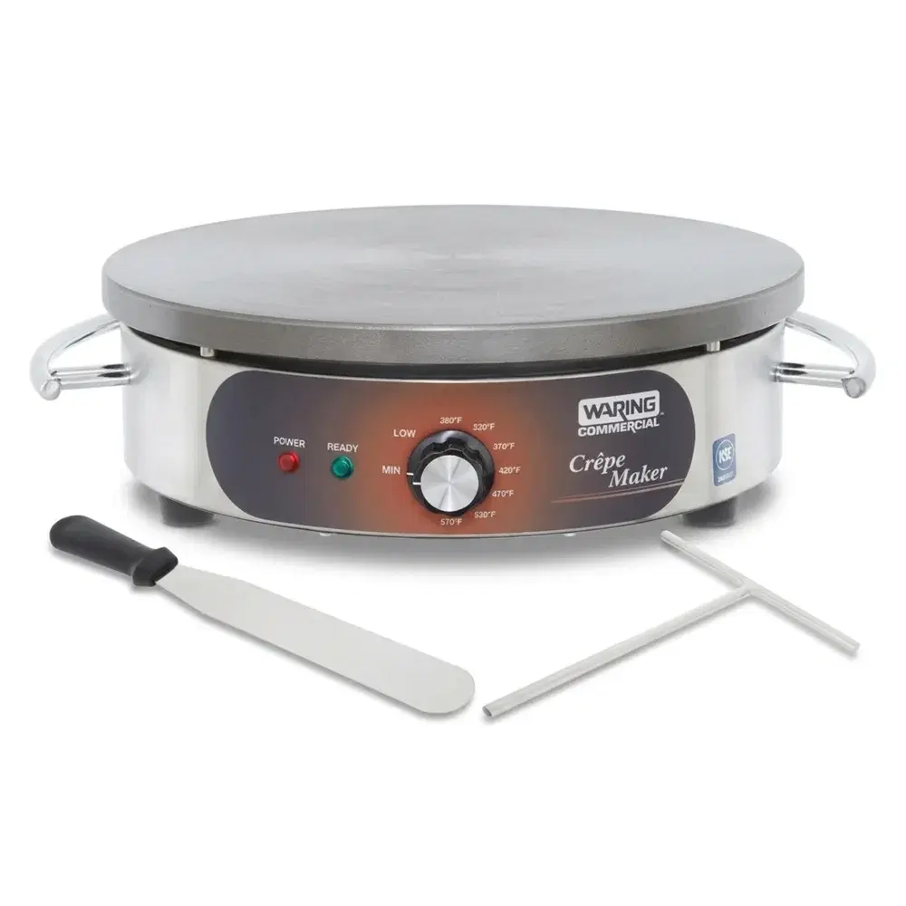 Waring WSC160 16" Electric Crepe Maker, 1 Burner, Thermostatic Control, 120V, 1800W
