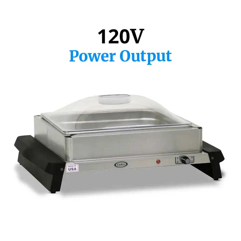 Cadco WTBS-12P 18" Electric Buffet Server with Clear Lid - 120V