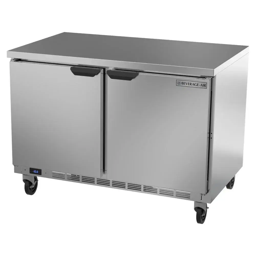 Beverage-Air WTF48AHC-FLT 48" Worktop Freezer, 2 Door, Flat Top