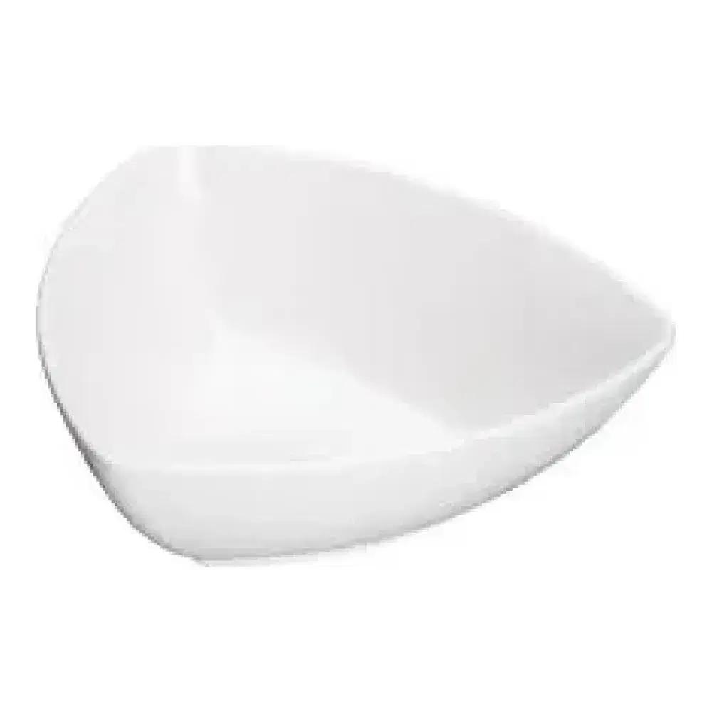 Winco WDM005-202 Melamine Triangular Bowl, 8", White