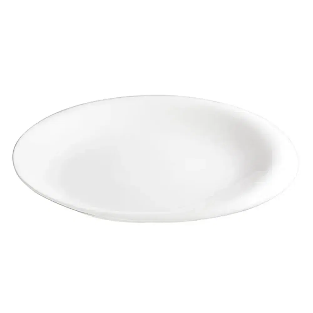 Winco WDP004-201 8" Dia. Porcelain Round Plate, Creamy White