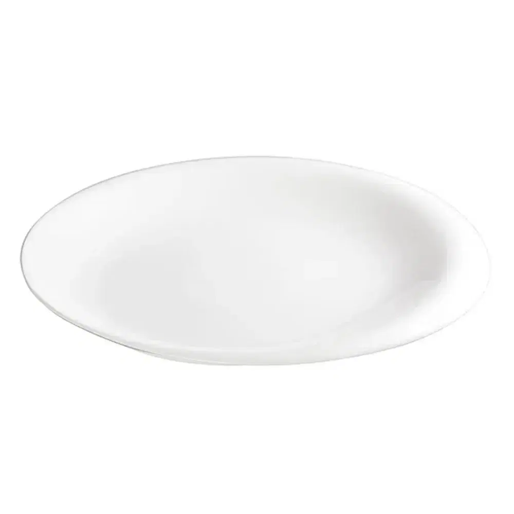 Winco WDP004-203 12" Dia. Round Plate Porcelain, Creamy White