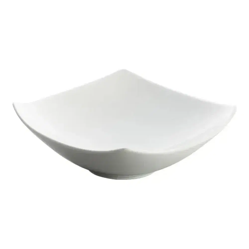 Winco WDP013-102 4.25" Sq. Porcelain Square Plate, Bright White