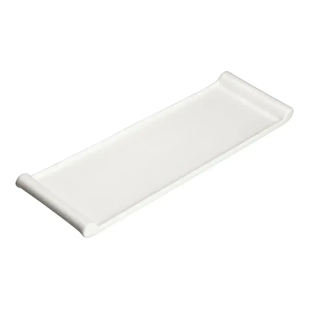 Winco WDP017-118 17-3/4" x 5" Chinaware Rectangular Platter, Bright White