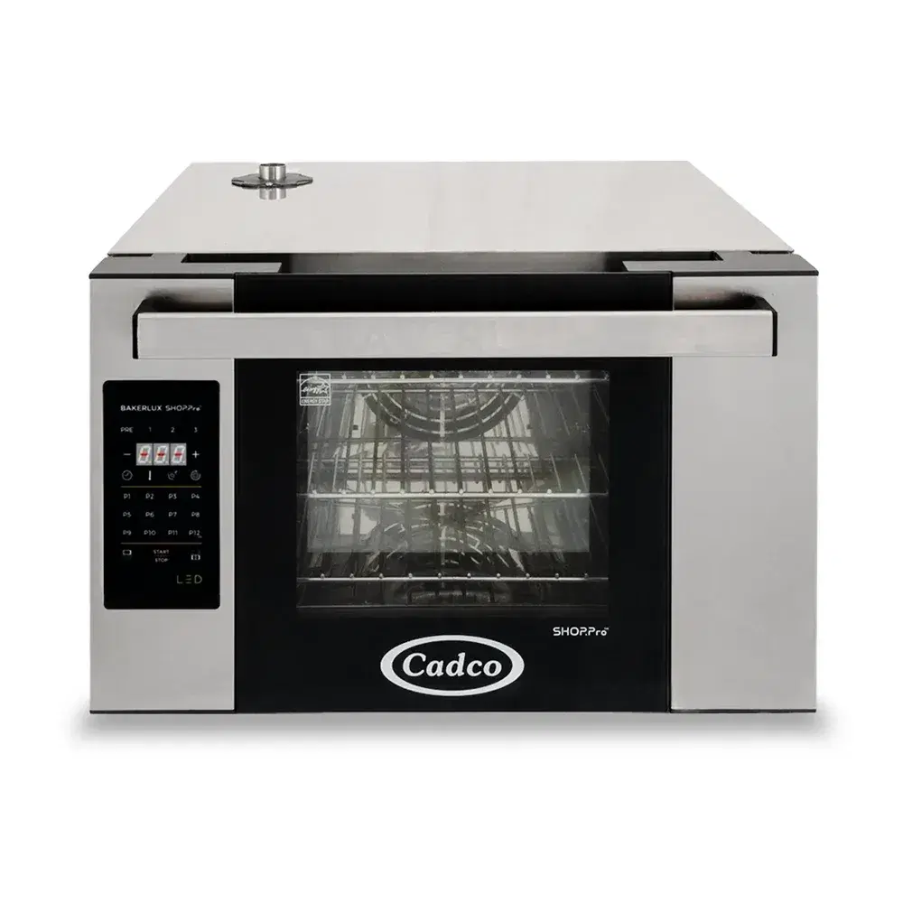Cadco Bakerlux Station XAFT-03HS-GD Half Size Digital Countertop Convection oven-commercial with GO Control Panel,Heavy-Duty, 3 Shelf - 120V