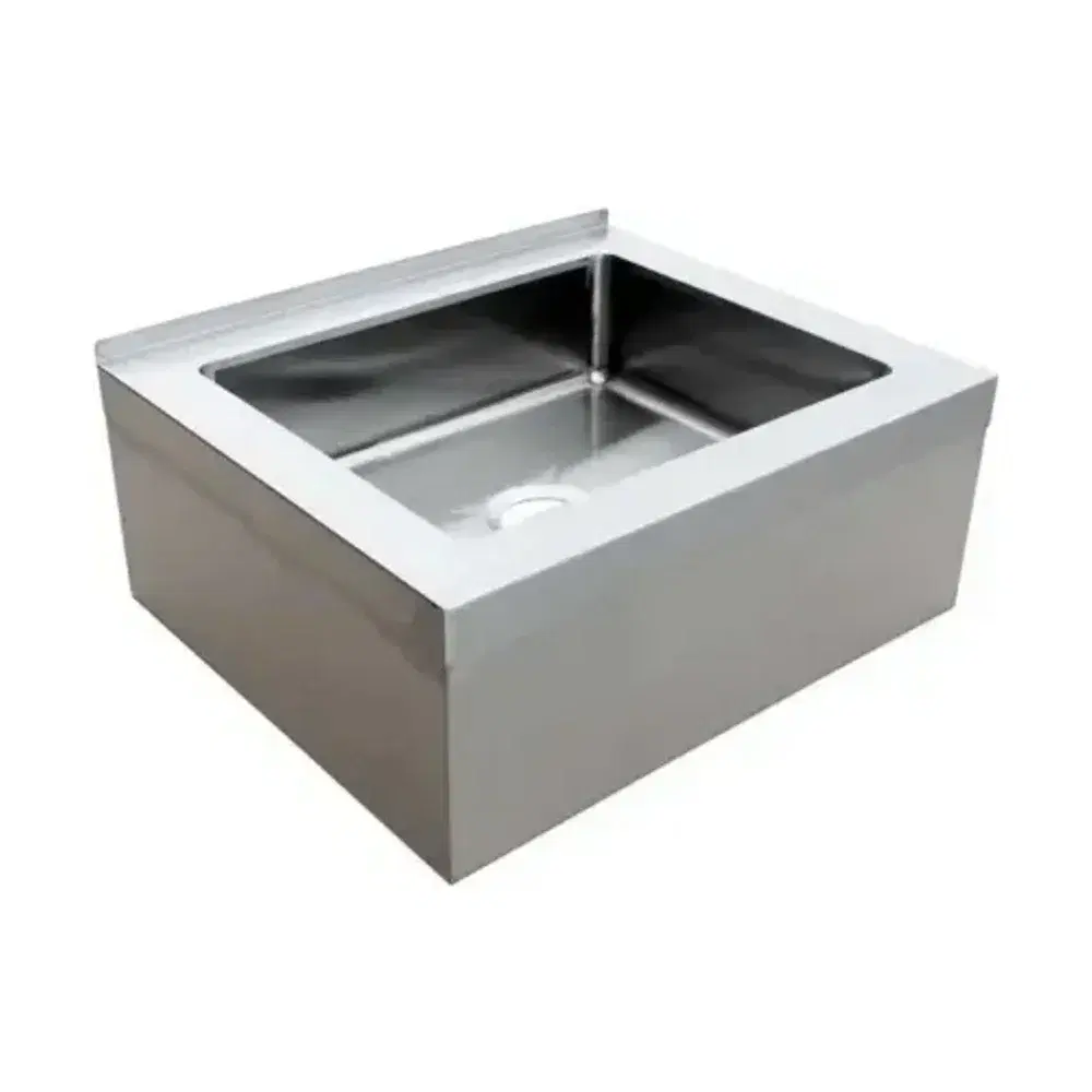 Prepline 25" 16-Gauge Floor Mop Sink, Stainless Steel, 20" x 16" x 6" Bowl