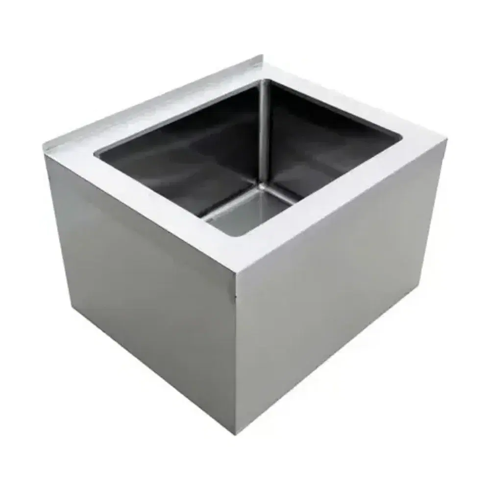 Prepline 25" Floor 16-Gauge Mop Sink, Stainless Steel, 20" x 16" x 12" Bowl