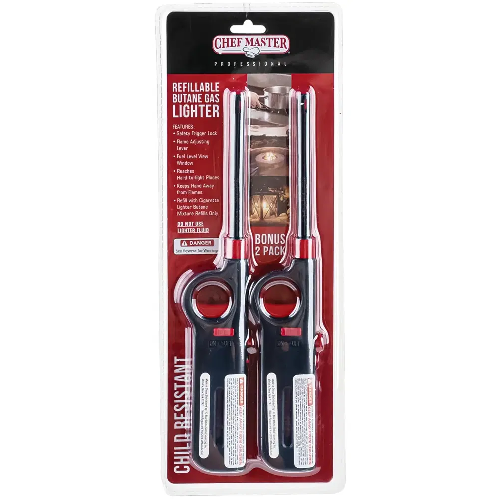 Chef Master 11006 Refillable Chef Butane Lighter, Case of 2 Pcs