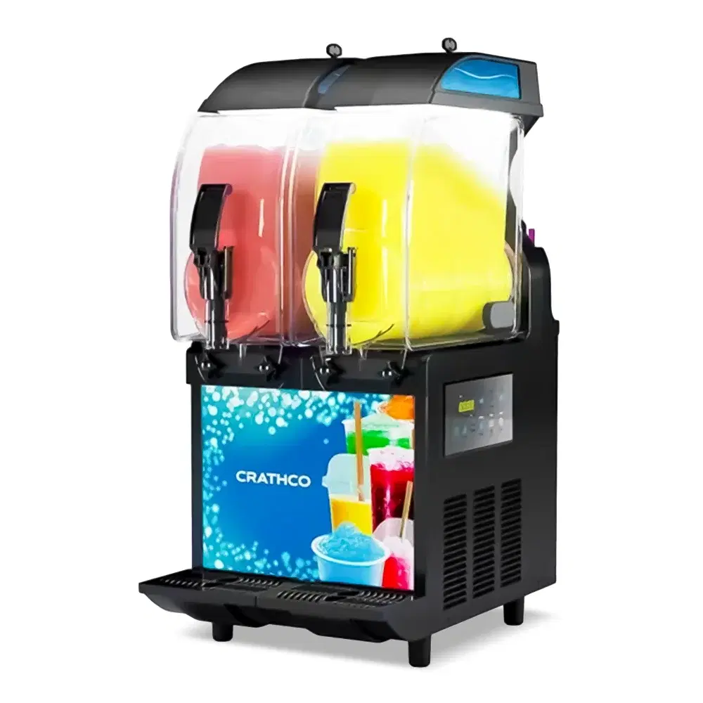 Crathco I-PRO 2E Granita / Slushy / Frozen Beverage Dispenser, Double 2.9 Gallon Bowls, Electronic Control, 115V