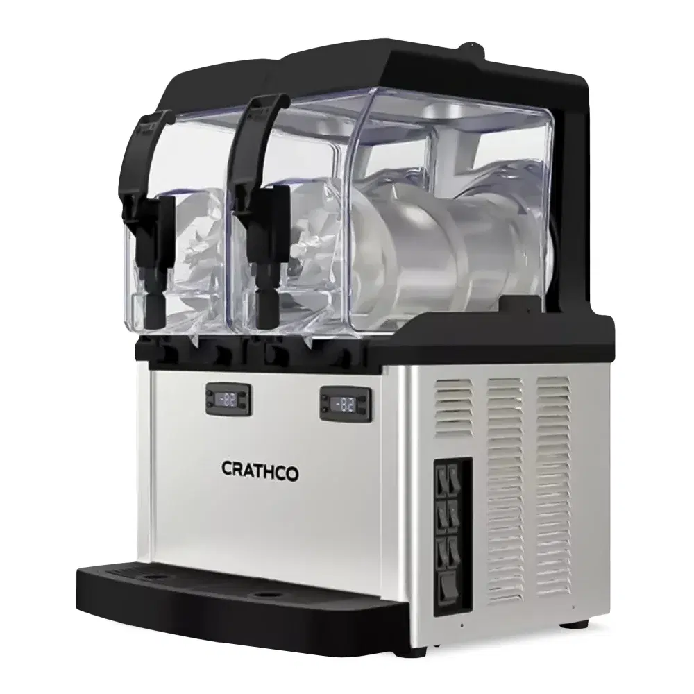 Crathco SP-2 18" SP Series Frozen Granita & Cold Cream Dispenser, Double 1.3 Gallon Bowls, 115V