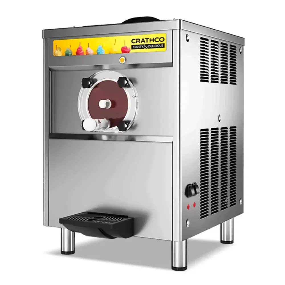 Crathco CR2501 Barrel Freezer Dispenser, 8.4-Quart Freezing Cylinder, 10-Quart Hopper, 115V