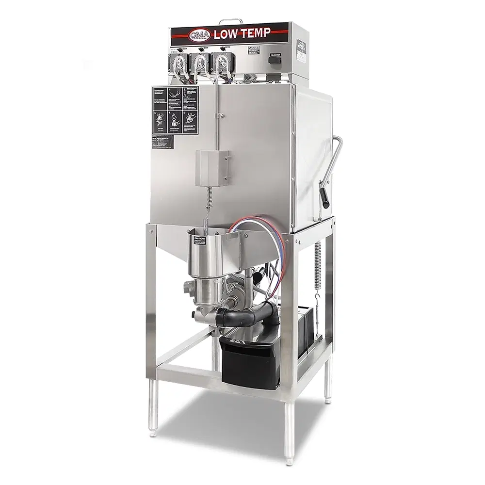 CMA Dishmachine AH 26" Single Rack Straight Dishwasher, Low Temperature, Chemical Sanitizing, 1 Phase, 115V, 60Hz, 1HP