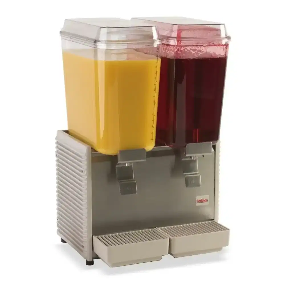 Crathco D25-4 Classic Bubbler Refrigerated Beverage Dispenser, Double 5 Gallon Bowls, 115V