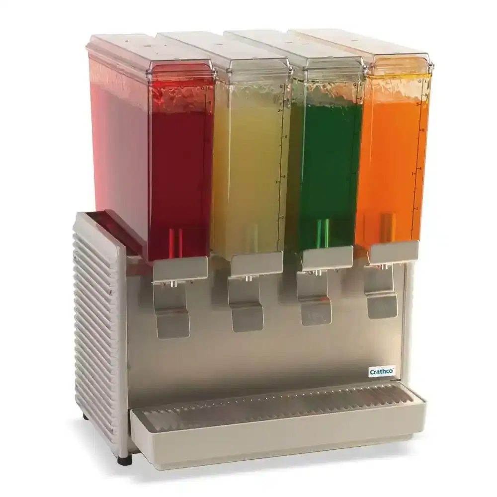 Crathco E49-4 Mini-Quad Classic Bubbler Refrigerated Beverage Dispenser, Four 2.4 Gallon Bowls
