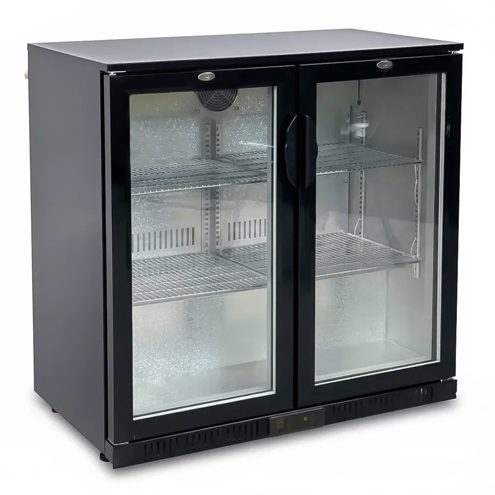 ChillCore Series 35.5" Back Bar Cooler, Holds (172) 12 oz Bottles, 2 Glass Doors