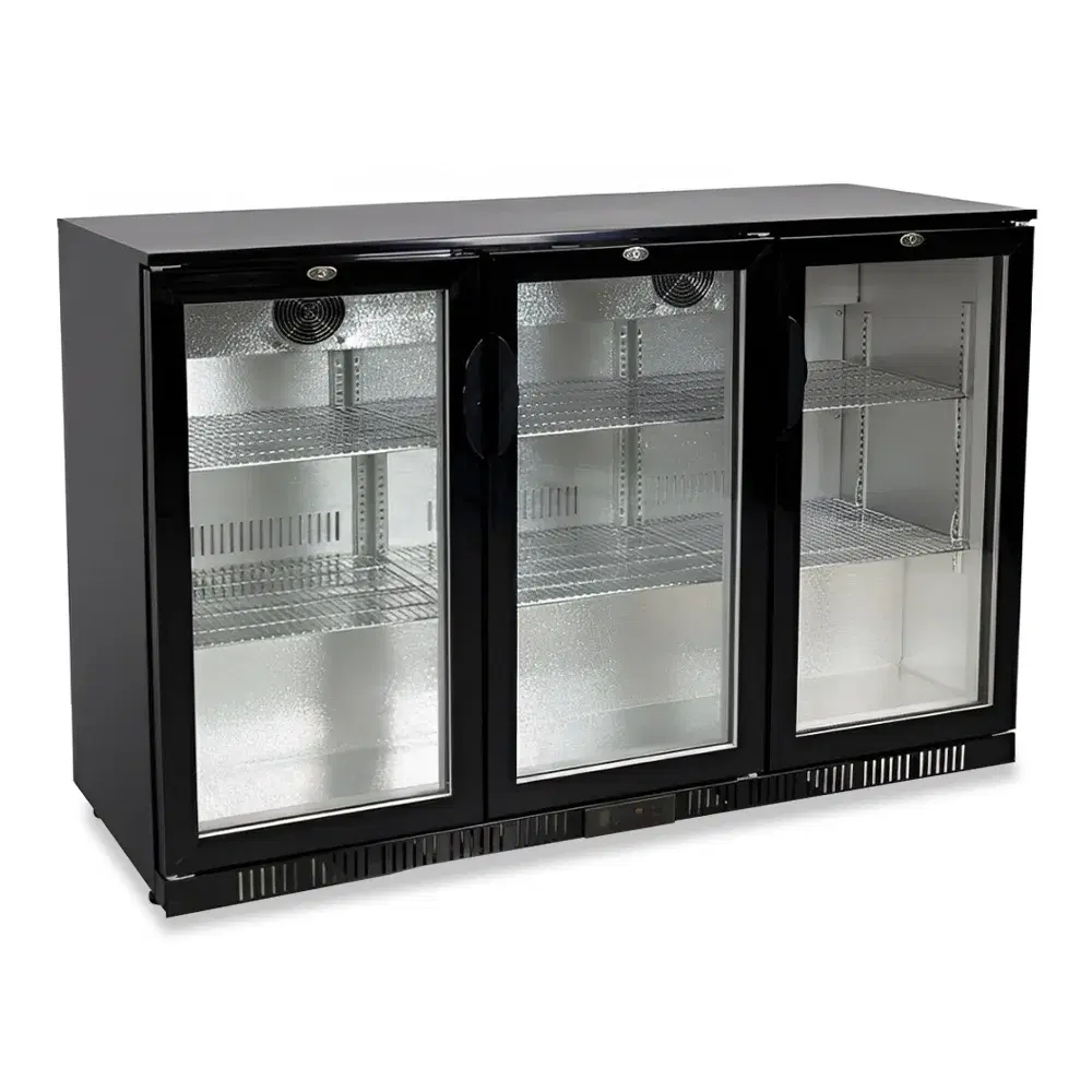 ChillCore Series 53.2" Back Bar Cooler, Holds (256) 12 oz Bottles, 3 Glass Doors
