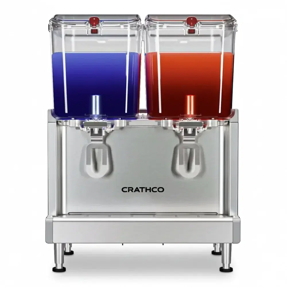 Crathco CS-2D-16 Refrigerated Beverage Dispenser, Double 4.75 Gallon Bowls, 120V
