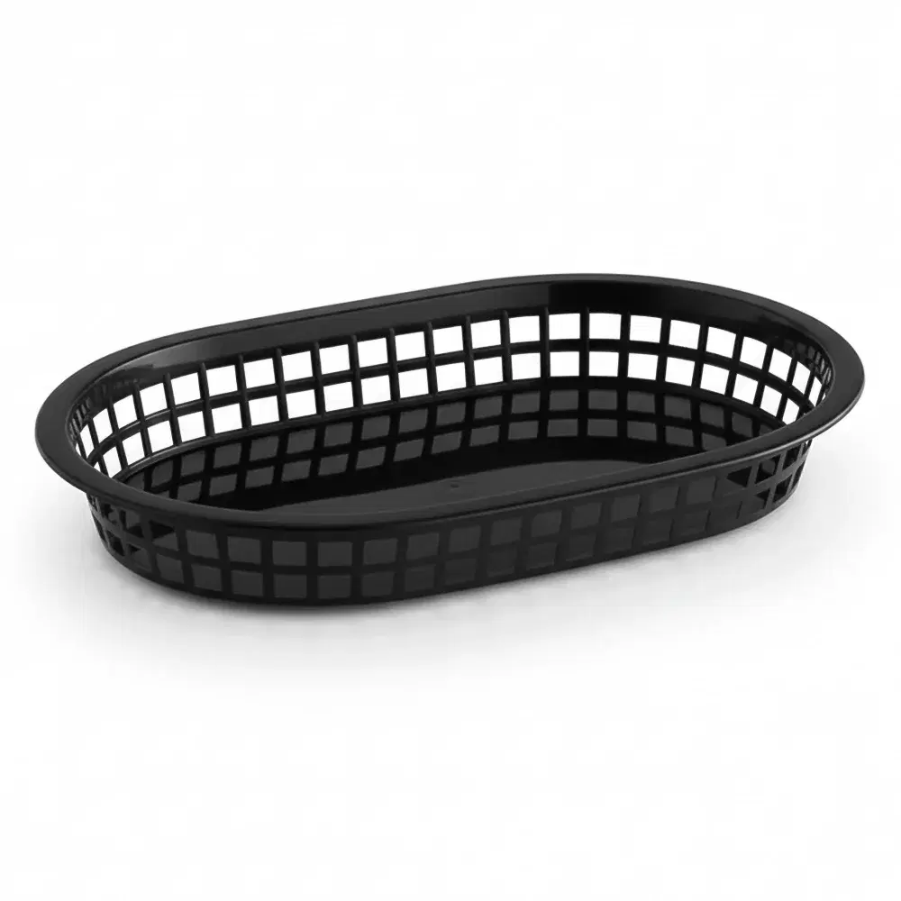 ChefCraft Series Fast Food Basket, Plastic, 11" x 7", Black