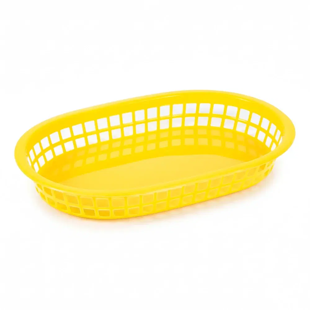 ChefCraft Series Fast Food Basket, Plastic, 11" x 7", Yellow