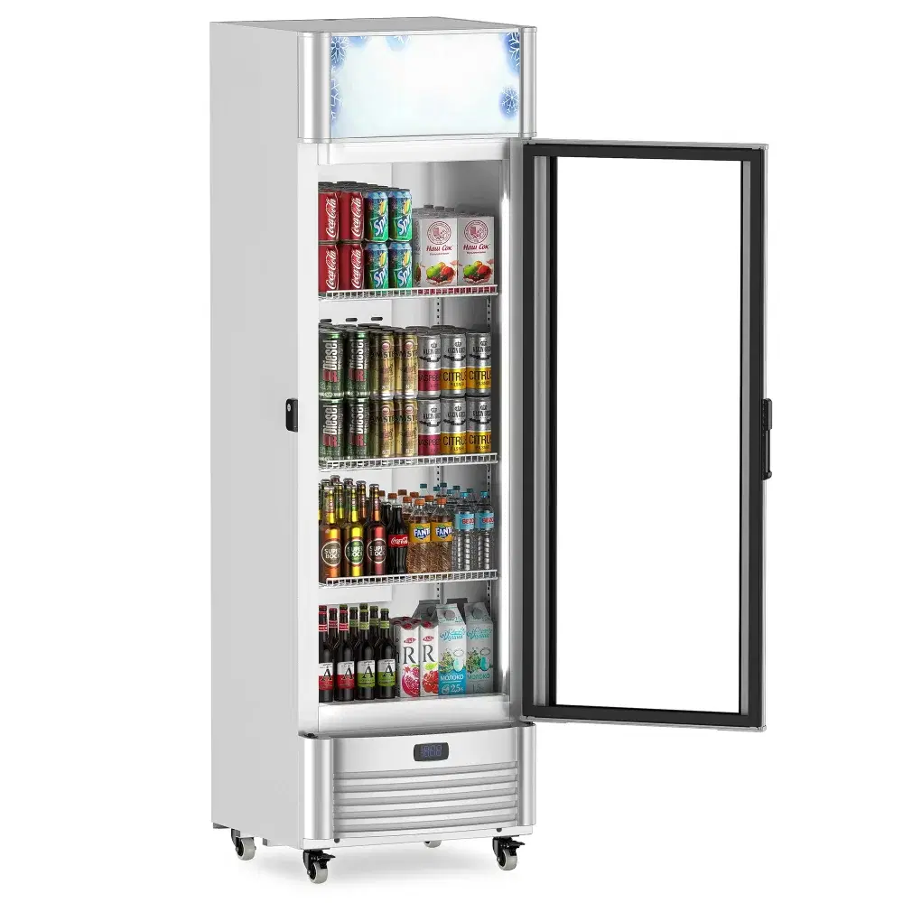 ChillCore Series 21.2" Refrigerated Glass Door Merchandiser, 1 Section, 6.5 Cu. Ft, 1 Year Warranty