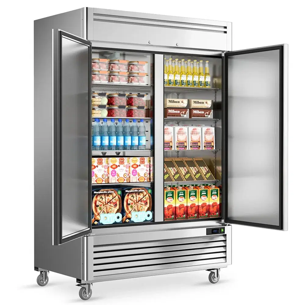 ChillCore Series 54" Reach-In Refrigerator, 2 Doors, Stainless Steel, 1 Year Warranty