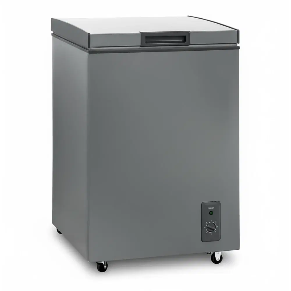 CoolEdge Series 20" Combo Chest Freezer & Refrigerator, 3.25 Cu. Ft., 1 Basket, Gray Coated Steel