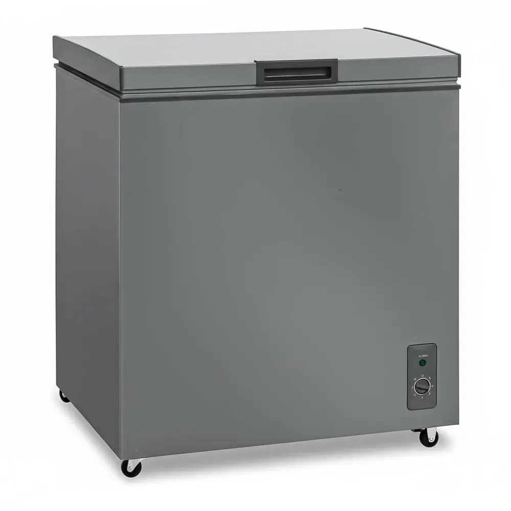 CoolEdge Series 28" Combo Chest Freezer & Refrigerator, 5.08 Cu. Ft., 1 Basket, Gray Coated Steel