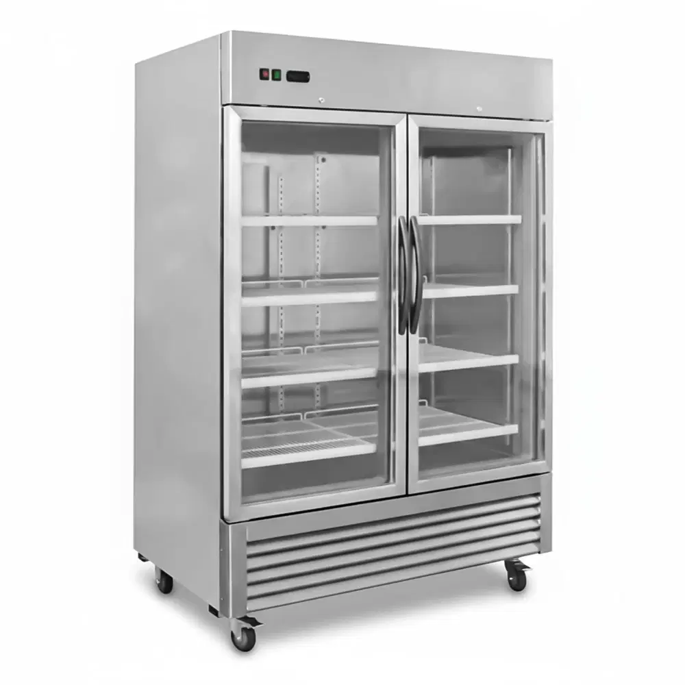 CoolEdge Series 55" Reach-In Merchandiser Freezer, 40.7 Cu. Ft., 2 Glass Doors, Stainless Steel