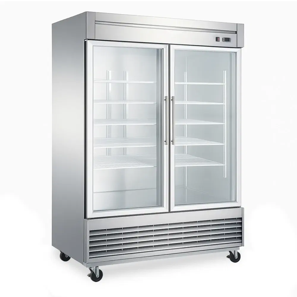 CoolEdge Series 55" Reach-In Merchandiser Refrigerator, 41.7 Cu. Ft., 2 Glass Doors, Stainless Steel