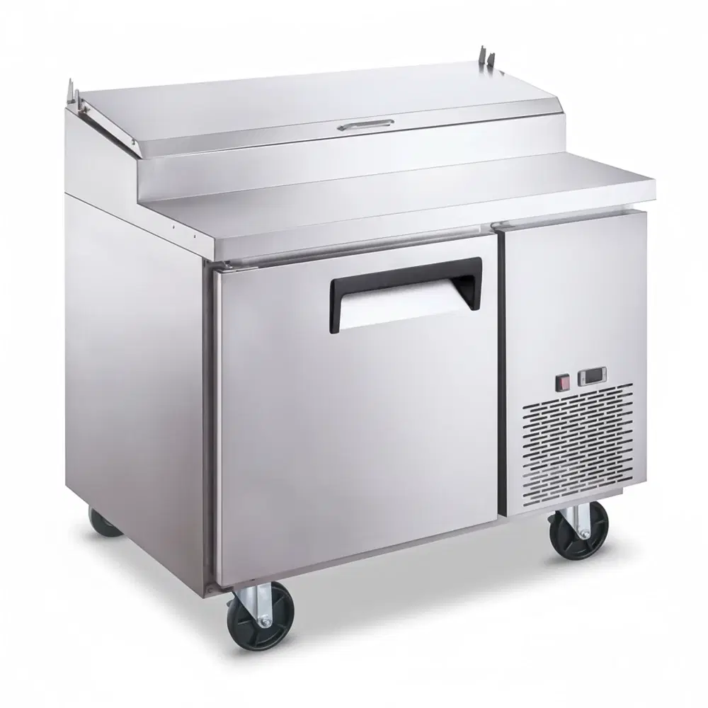 CoolEdge Series 44" Pizza Prep Table, Holds (6) 1/3 Pans, 1 Door, Stainless Steel