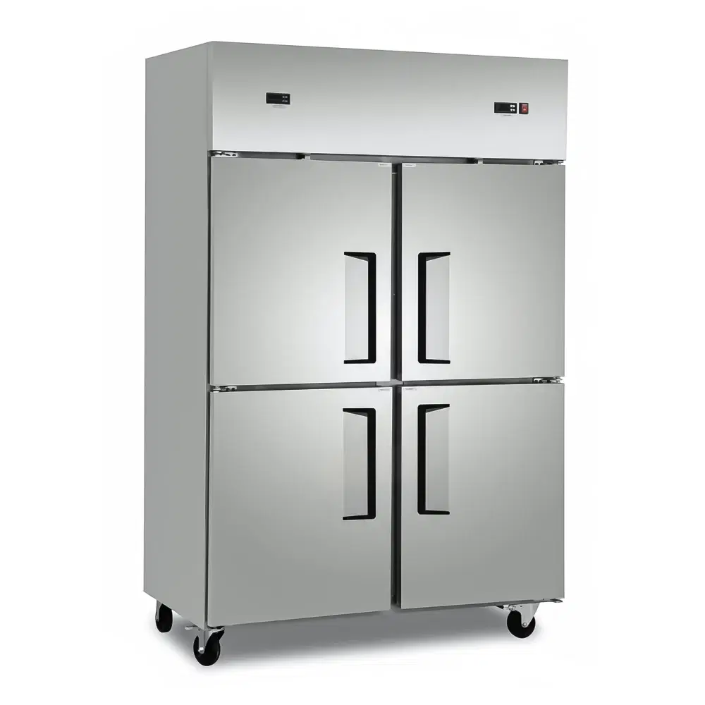 CoolEdge Series 47" Reach-In Refrigerator, 32 Cu. Ft., 4 Solid Half Doors, Stainless Steel