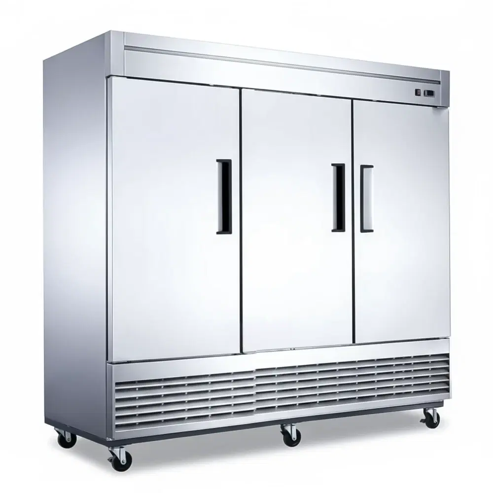 CoolEdge Series 83" Reach-In Refrigerator, 65 Cu. Ft., 3 Solid Doors, Stainless Steel