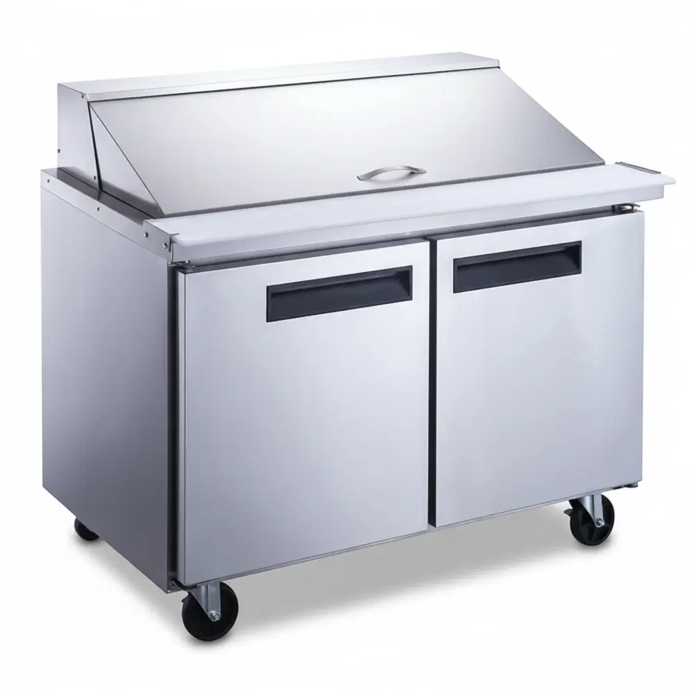 CoolEdge Series 48" Mega Top Sandwich and Salad Prep Table, Holds (18) 1/6 Pans, Stainless Steel