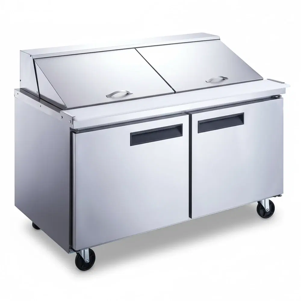 CoolEdge Series 60" Mega Top Sandwich and Salad Prep Table, Holds (24) 1/6 Pans, Stainless Steel