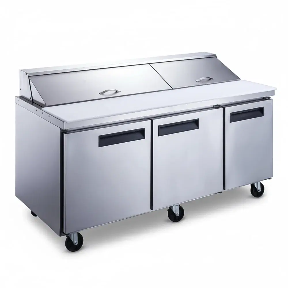 CoolEdge Series 72" Sandwich and Salad Prep Table, Holds (18) 1/6 Pans, Stainless Steel